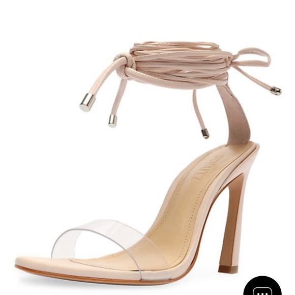 Schutz Jessie Leather Ankle-Wrap Sandals - Picture 2 of 9